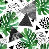 geo monstera fabric