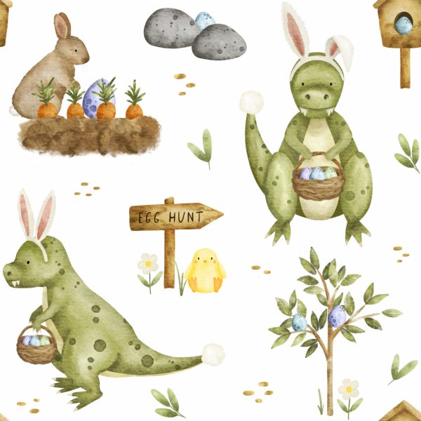 Easter Dino Fabric